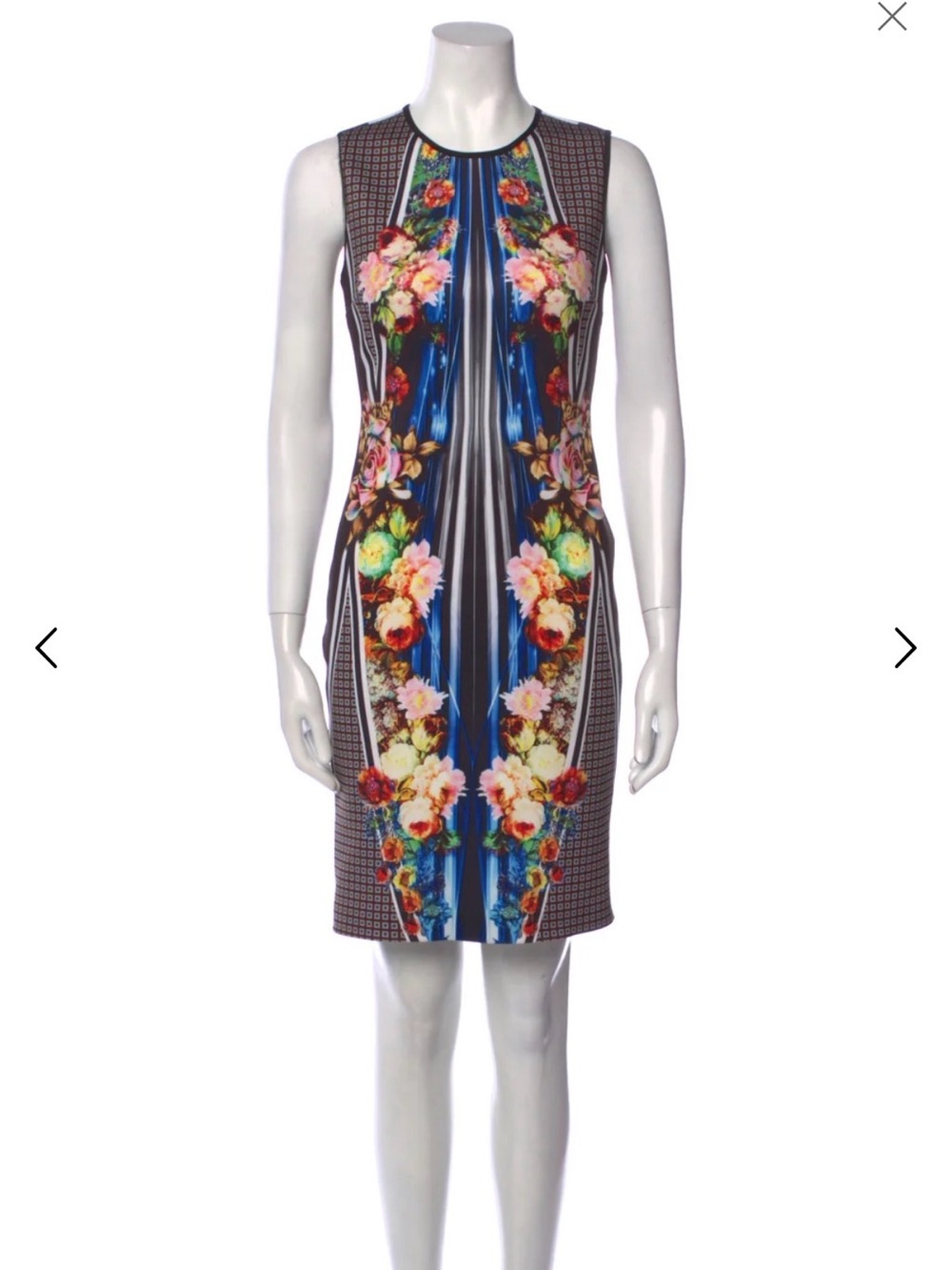 Clover Canyon Blue Multi Floral Sheath Dress